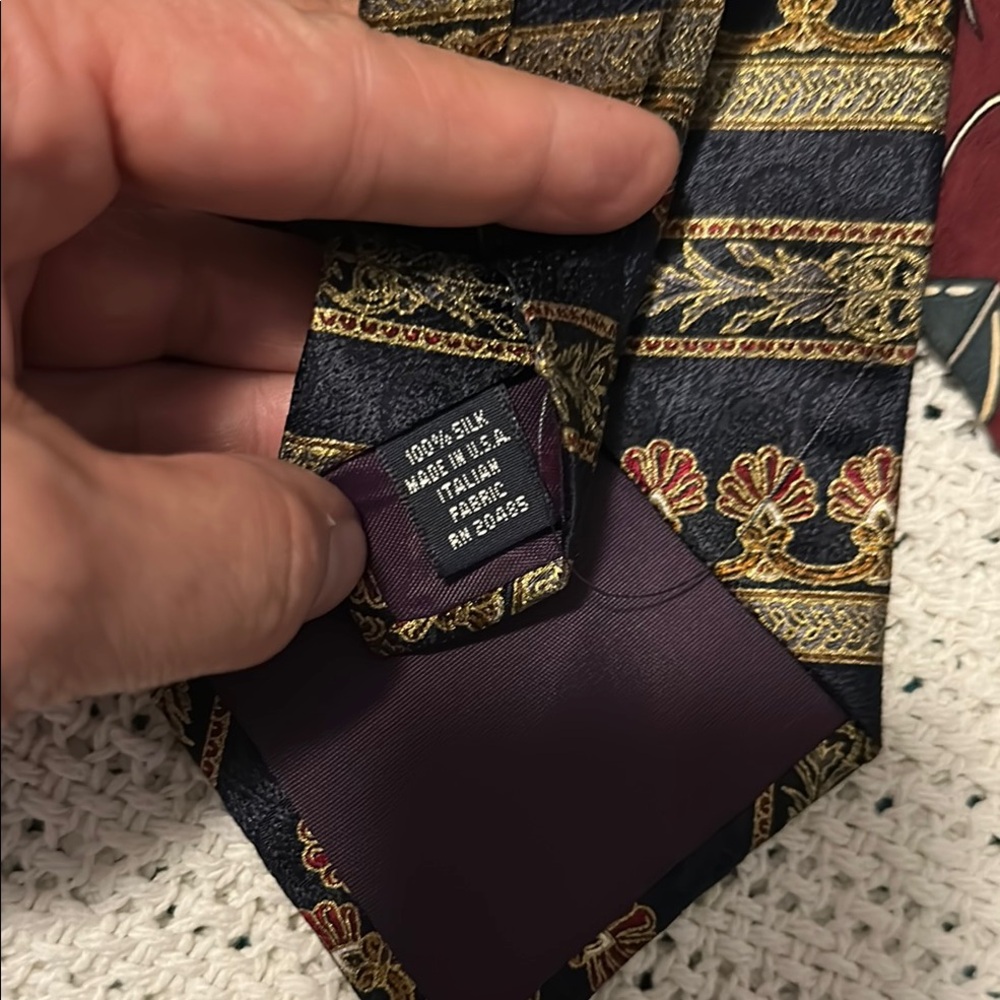 Bundle of 4 Vintage 90’s Floral Silk Neckties - Picture 8 of 11